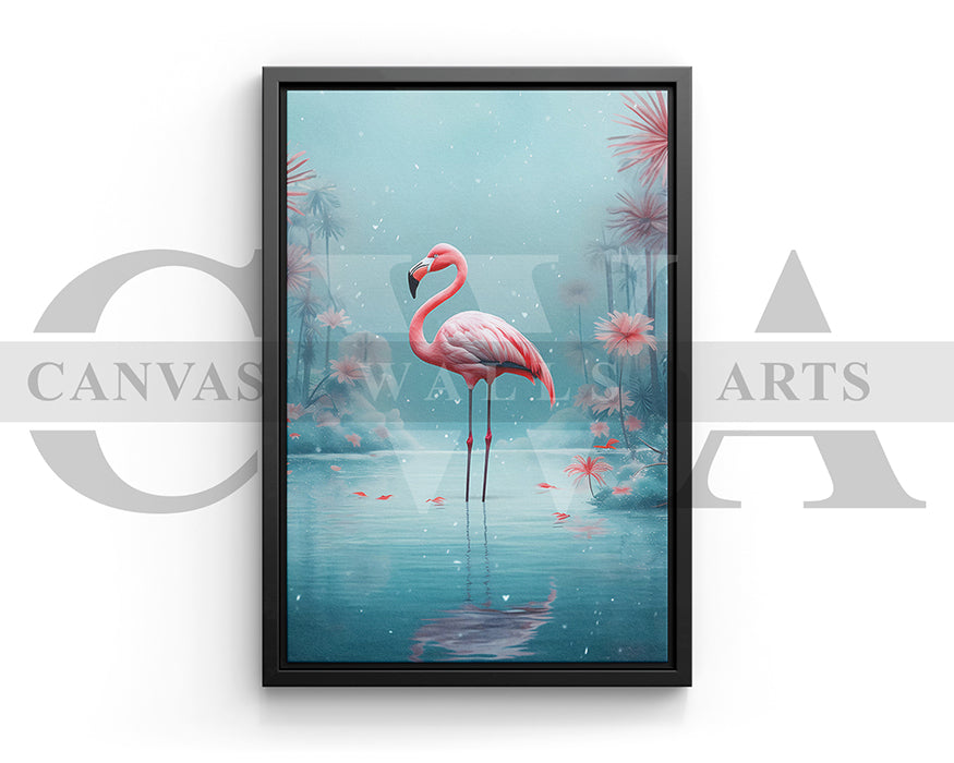 Flamingo Painting Canvas Wall Art Bird Poster Print