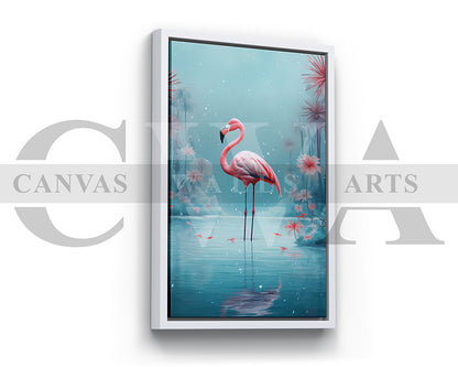 Flamingo Painting Canvas Wall Art Bird Poster Print