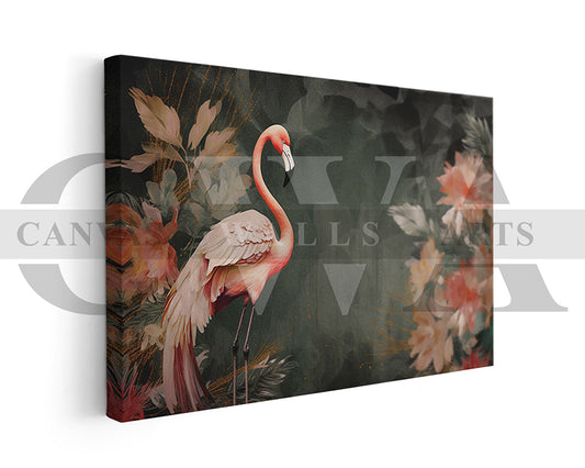 Flamingo Canvas Wall Art Bird Poster Print