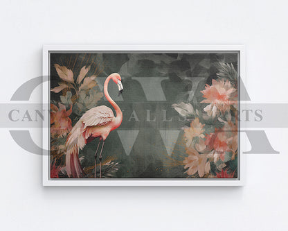 Flamingo Canvas Wall Art Bird Poster Print