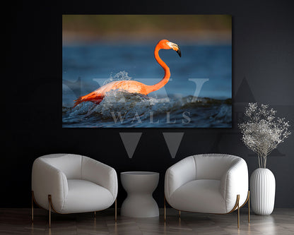 Flamingo Canvas Wall Art Bird Poster Art
