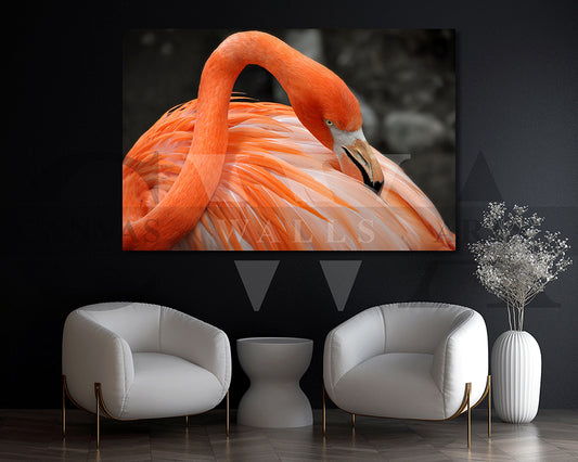 Flamingo Canvas Painting Bird Poster Print