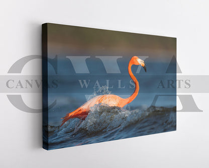 Flamingo Canvas Wall Art Bird Poster Art