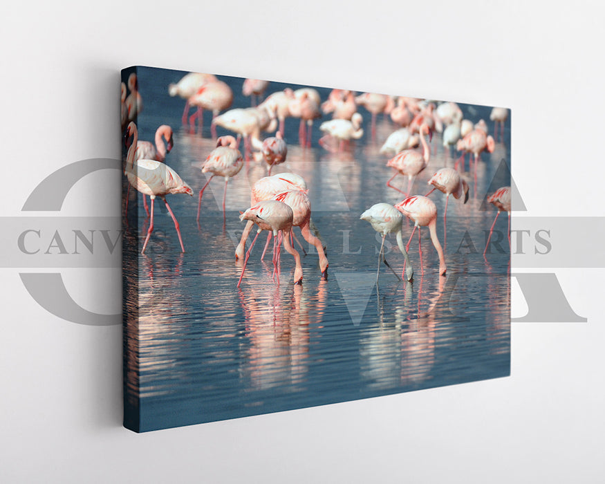 Flamingo Canvas Wall Art Bird Poster Print