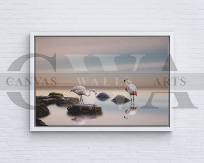 Flamingo Canvas Painting Bird Poster Print