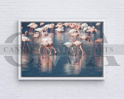 Flamingo Canvas Wall Art Bird Poster Print