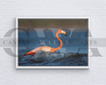 Flamingo Canvas Wall Art Bird Poster Art