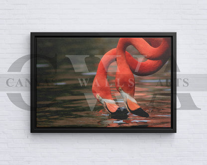 Flamingo Canvas Wall Art Bird Poster Arts