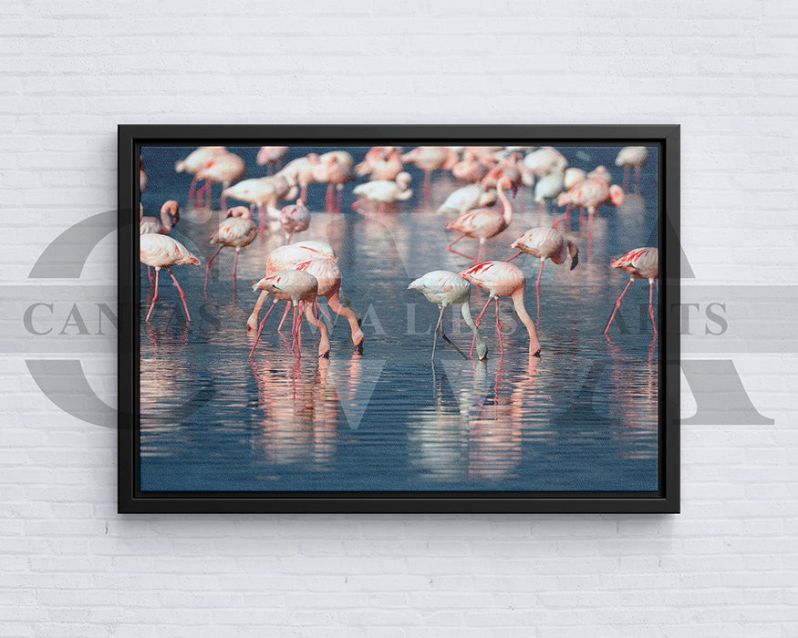 Flamingo Canvas Wall Art Bird Poster Print