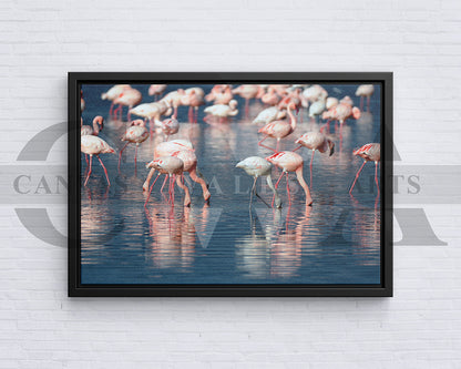 Flamingo Canvas Wall Art Bird Poster Print