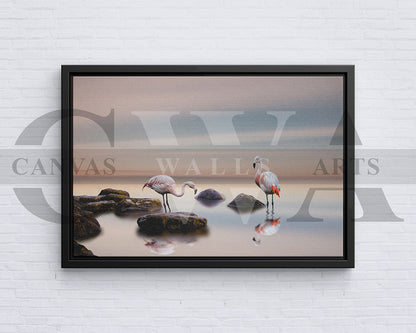 Flamingo Canvas Painting Bird Poster Print