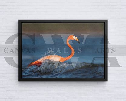 Flamingo Canvas Wall Art Bird Poster Art