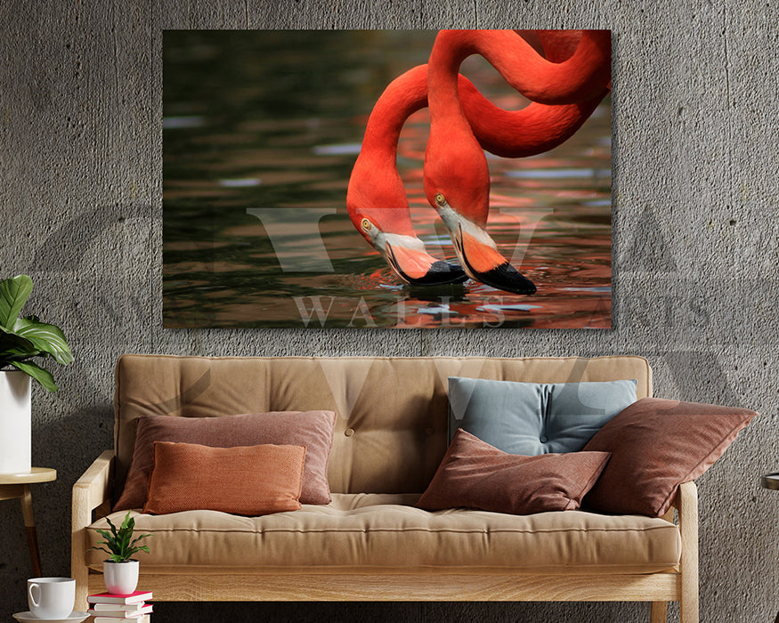 Flamingo Canvas Wall Art Bird Poster Arts