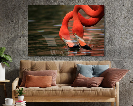 Flamingo Canvas Wall Art Bird Poster Arts
