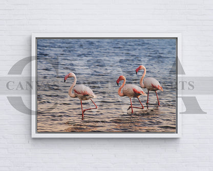 Flamingo Canvas Wall Art Bird Poster Prints