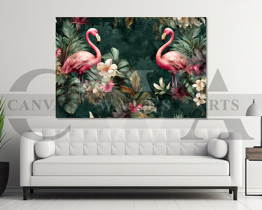 Flamingo Painting Canvas Wall Art