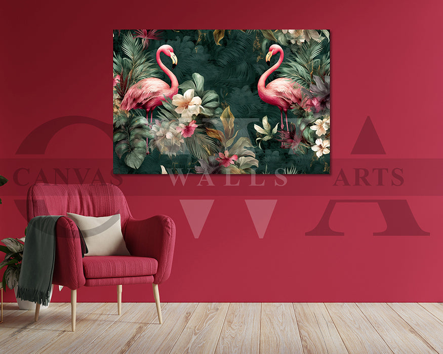 Flamingo Painting Canvas Wall Art
