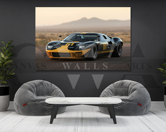 Ford GT40 Canvas Wall Art Car Poster Print