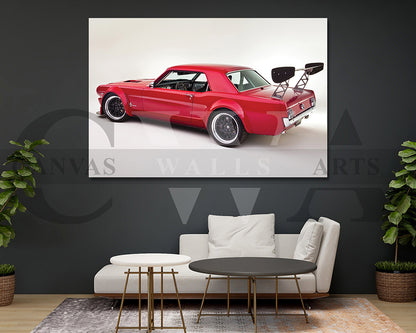 Ford Mustang Canvas Wall Art Car Poster Print