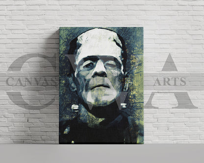 Frankenstein Canvas Wall Art Abstract Movie Poster