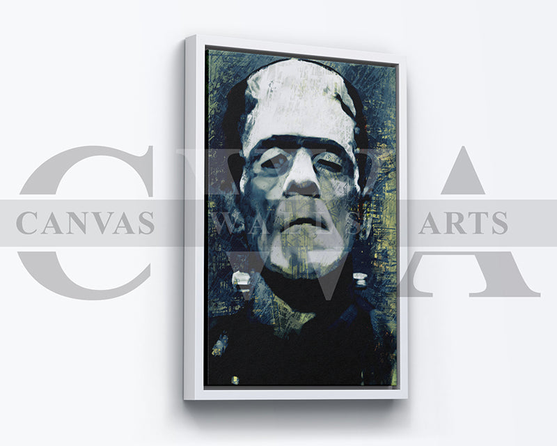 Frankenstein Canvas Wall Art Abstract Movie Poster