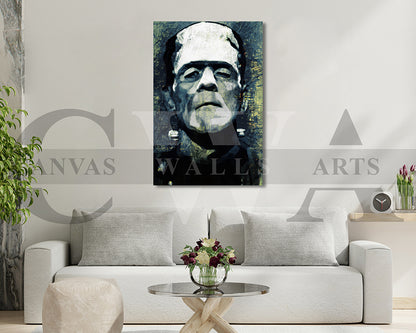 Frankenstein Canvas Wall Art Abstract Movie Poster
