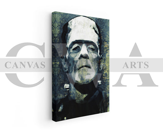 Frankenstein Canvas Wall Art Abstract Movie Poster