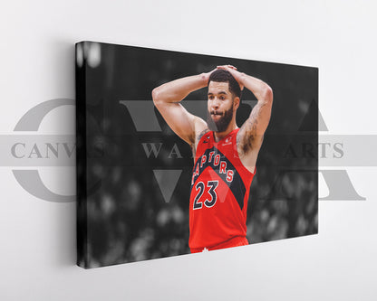Fred VanVleet Black & White Canvas Art Basketball Canvas Wall Art
