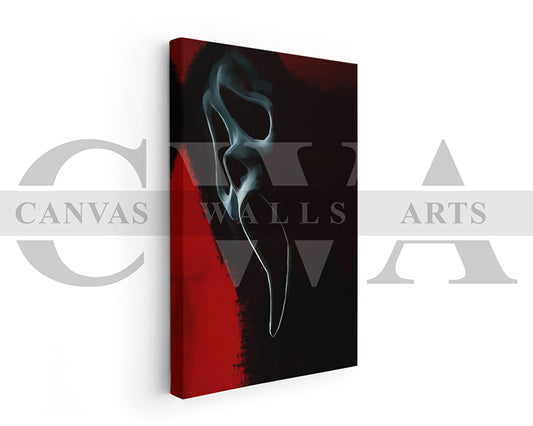 Ghost Mask Canvas Wall Art Abstract Movie Poster