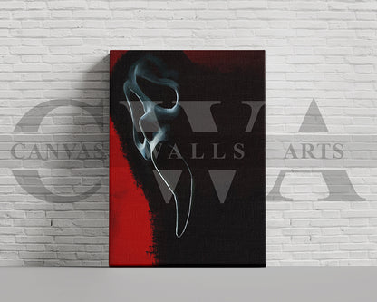 Ghost Mask Canvas Wall Art Abstract Movie Poster