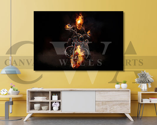 Ghost Rider Hero Returns Canvas Wall Art