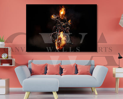 Ghost Rider Hero Returns Canvas Wall Art