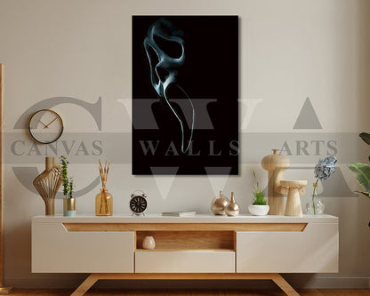 Ghost Face Mask Canvas Wall Art Abstract Movie Poster