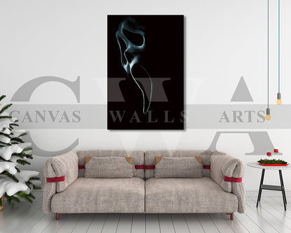 Ghost Face Mask Canvas Wall Art Abstract Movie Poster