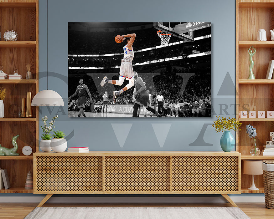 Giannis Antetokounmpo Black & White Canvas Art Basketball Canvas Wall Art
