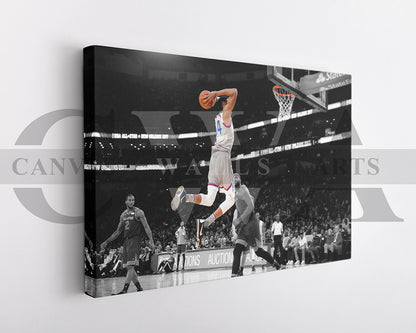 Giannis Antetokounmpo Black & White Canvas Art Basketball Canvas Wall Art