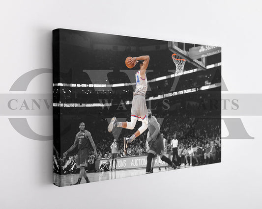 Giannis Antetokounmpo Black & White Canvas Art Basketball Canvas Wall Art