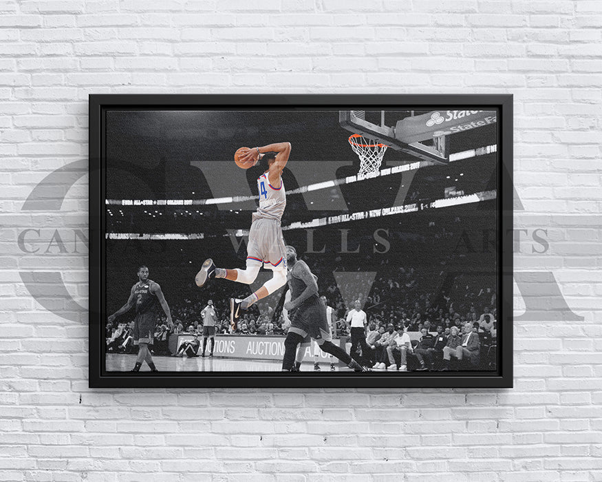 Giannis Antetokounmpo Black & White Canvas Art Basketball Canvas Wall Art