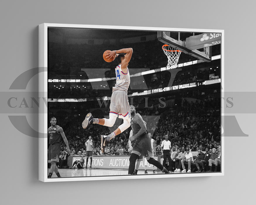 Giannis Antetokounmpo Black & White Canvas Art Basketball Canvas Wall Art