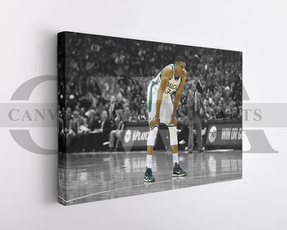 Giannis Antetokounmpo Black & White Canvas Art Basketball Canvas Wall Art
