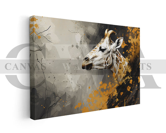 Giraffe Canvas Wall Art Animal Poster Print