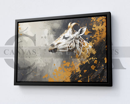 Giraffe Canvas Wall Art Animal Poster Print