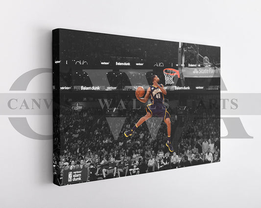 Glenn Robinson Black & White Canvas Art Basketball Canvas Wall Art