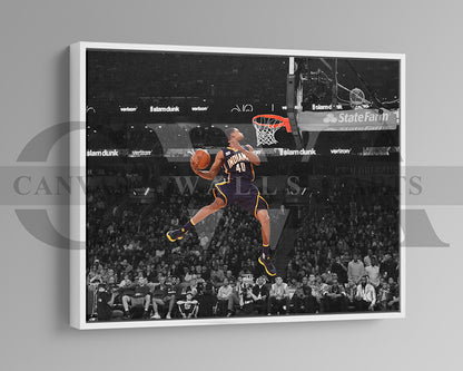 Glenn Robinson Black & White Canvas Art Basketball Canvas Wall Art