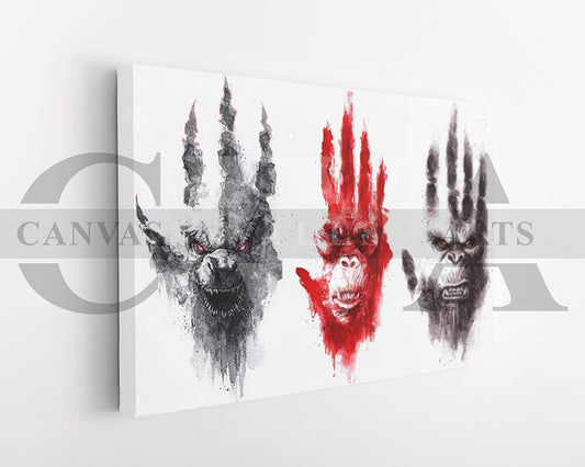 Godzilla x Kong The New Empire Canvas Wall Art