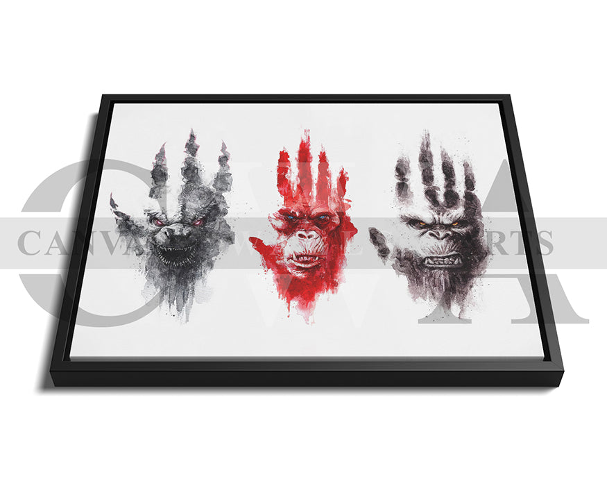 Godzilla x Kong The New Empire Canvas Wall Art