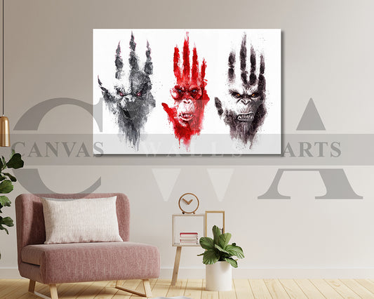 Godzilla x Kong The New Empire Canvas Wall Art