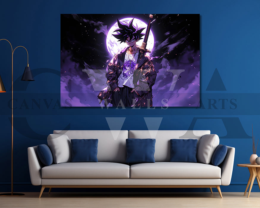Goku Arrival In The Bleach Universe Canvas Wall Art