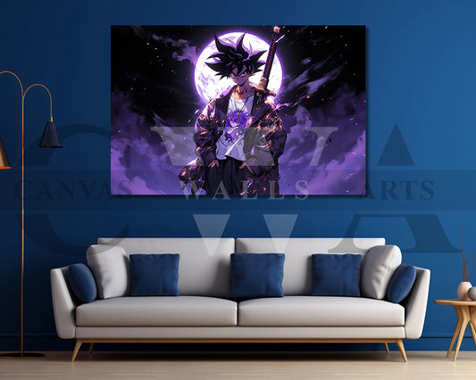Goku Arrival In The Bleach Universe Canvas Wall Art