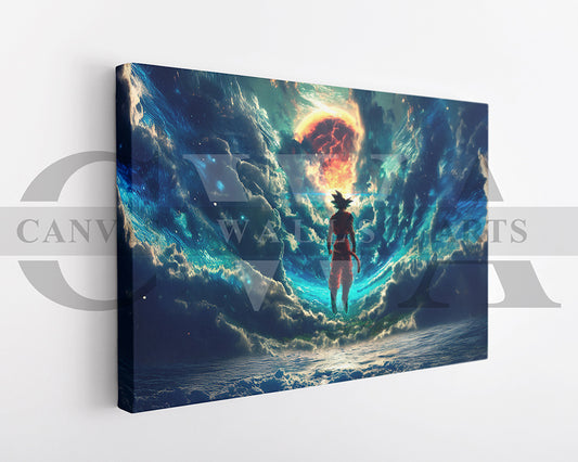 Goku Earth Greatest Defender Canvas Wall Art
